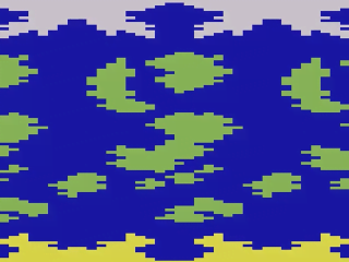 Sea Battle title screen for Atari 2600